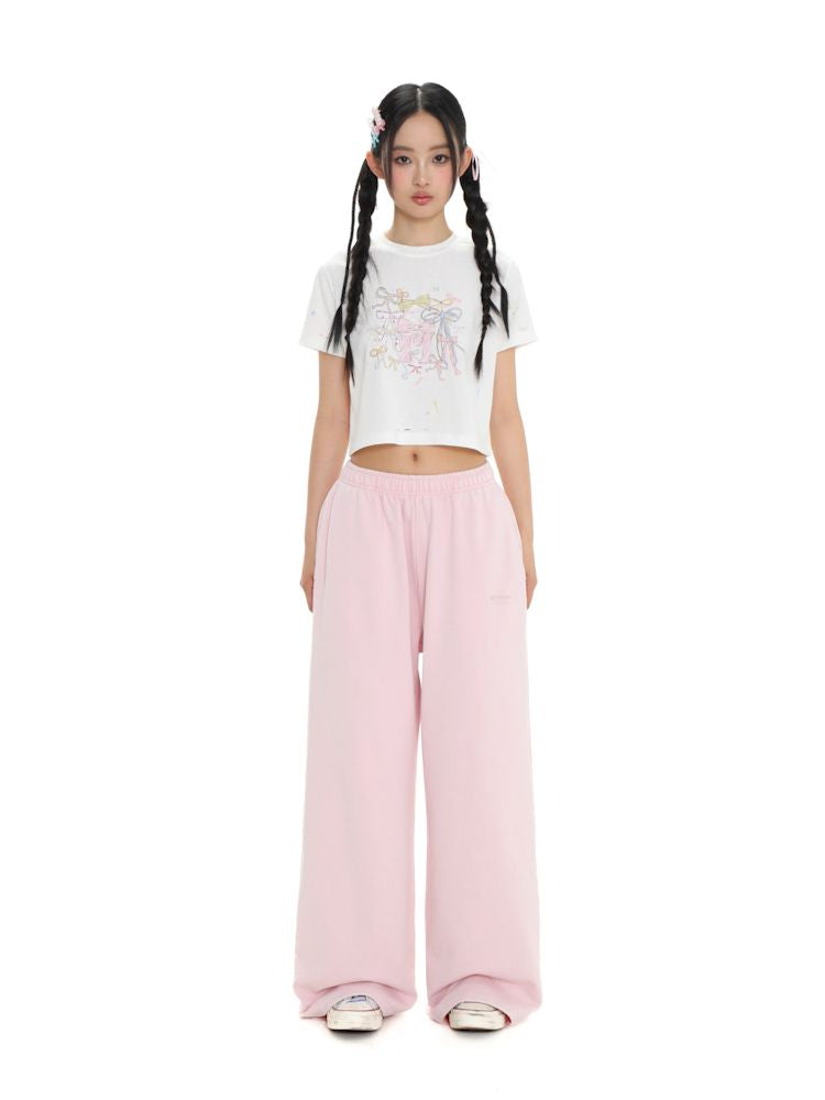 Pink Girls Comfortable Sweat Pants