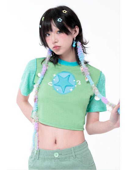 Patchwork Star Short Sleeve T-Shirt