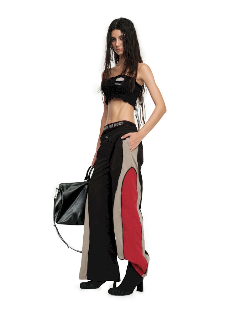 Double Waisted Colorblocked Sport Punch Pants