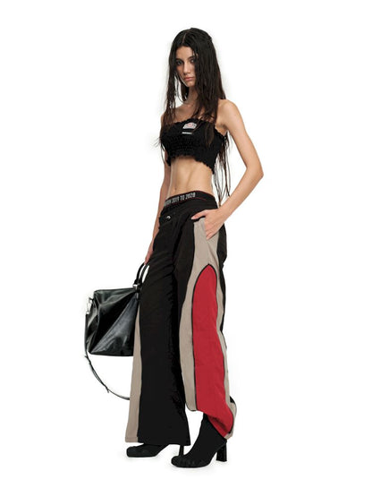 Double Waisted Colorblocked Sport Punch Pants