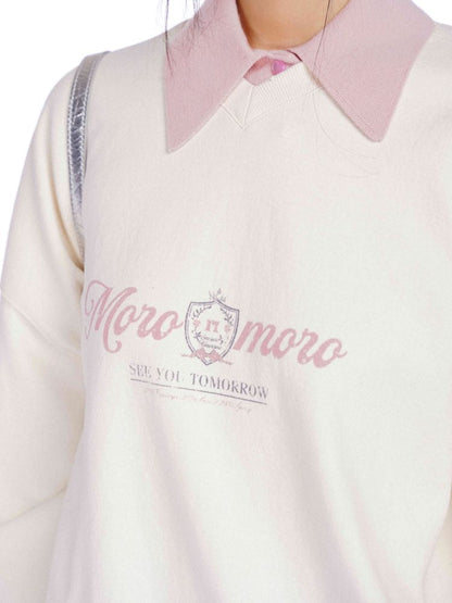 V-Neck Long Sleeve Sweatshirt