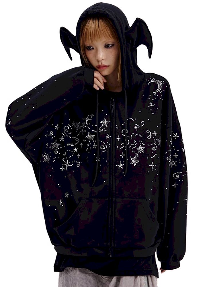 Starry Night Rhinestone Sweatshirt