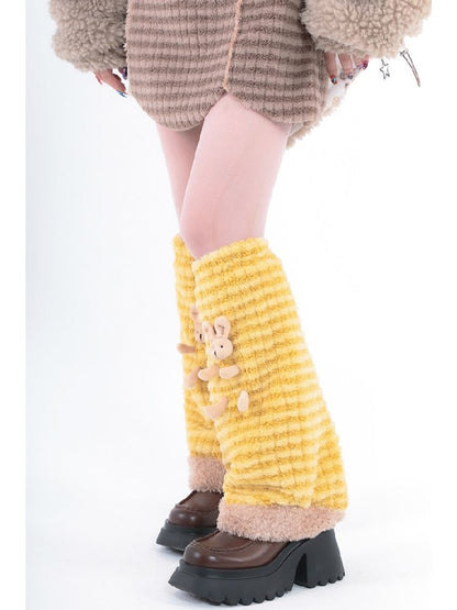 Bunny Doll Yellow Striped Legwarmers