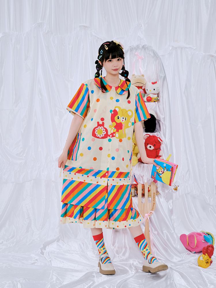 Rainbow Diary Shirt Dress