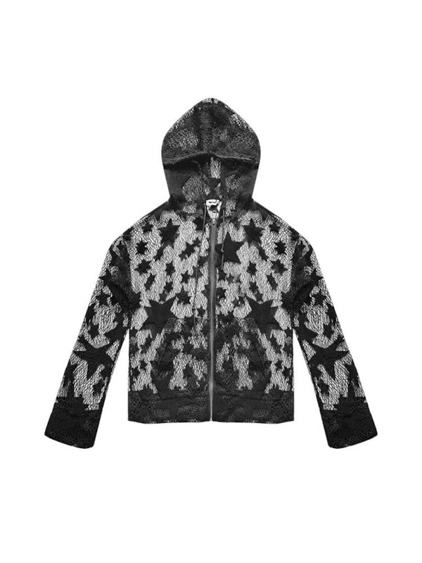 Mesh Hooded Sweatshirt