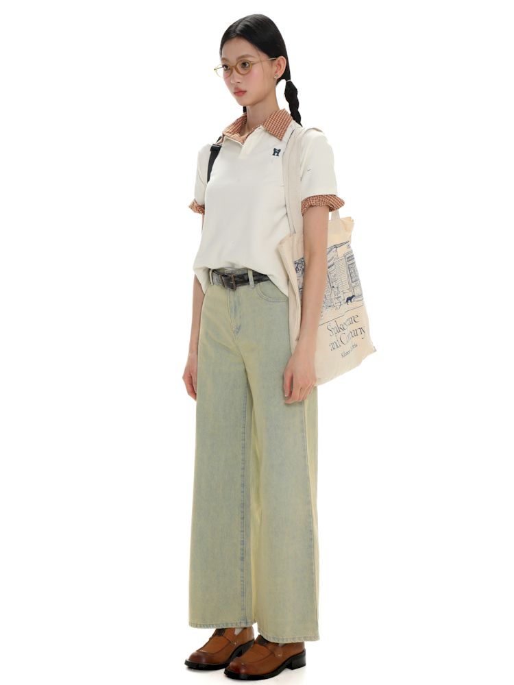 Casual Washed Nostalgia Wide Leg Pants