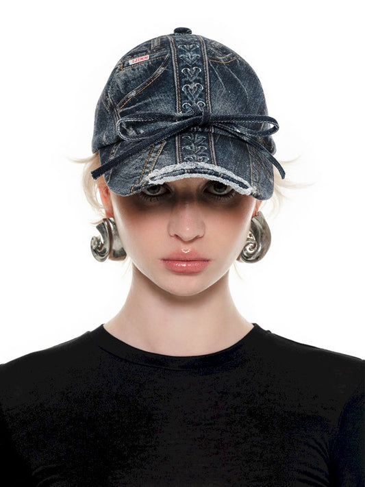 Denim Printed Baseball Cap