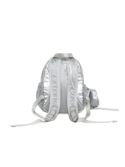 Silver Lightweight Drawstring Casual Backpack