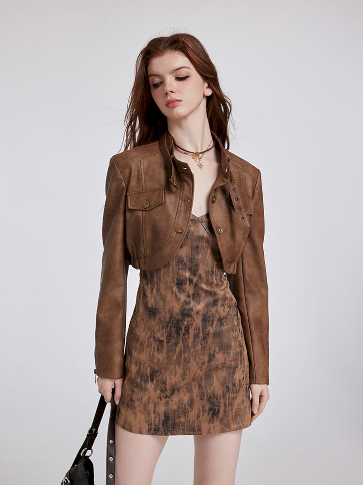 Brown Short Coat Jacket