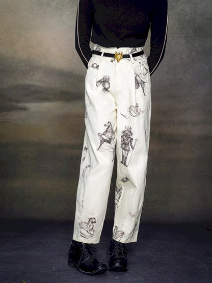 Retro Style Casual Pants