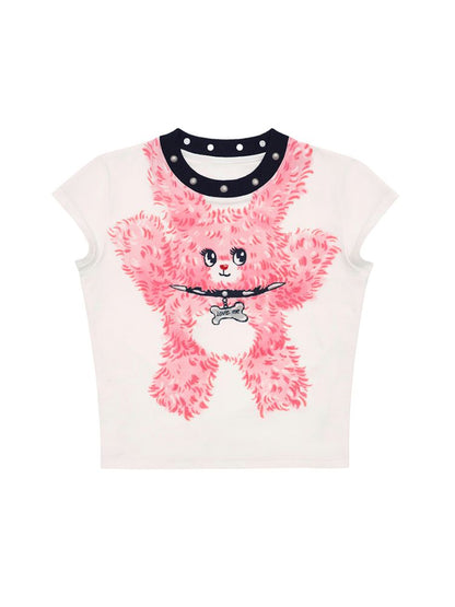 Pink Bunny Print T-Shirt