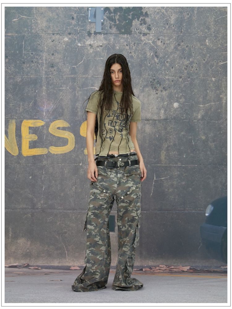 Punk camouflage pants