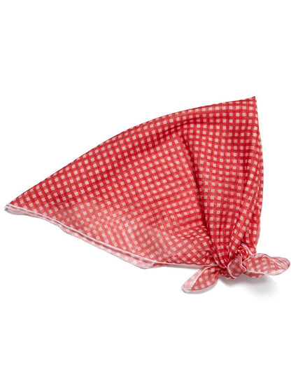 Red Plaid Mesh Square Towel