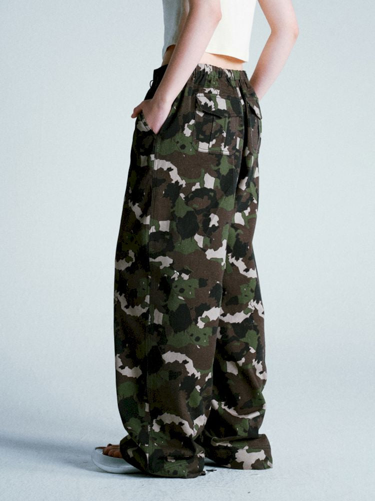 Camouflage full print work trousers