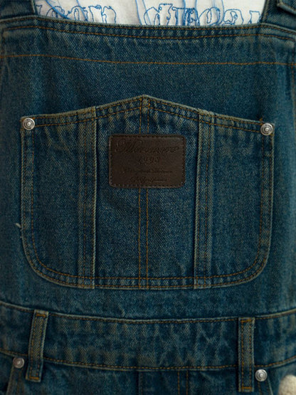 College style pockets backpack jeans