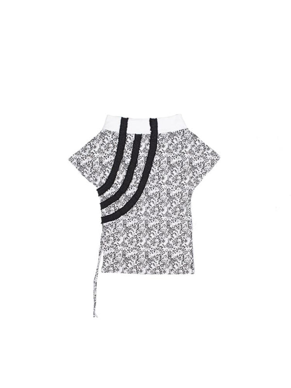 Bat Short Sleeve One Strapless Top Dress