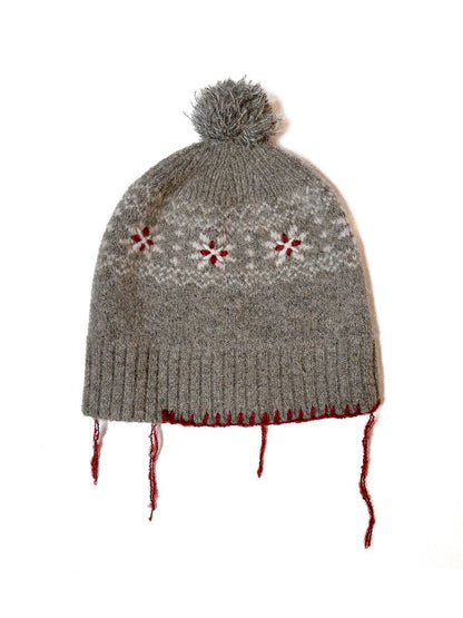 Snowflake pattern knitted hat