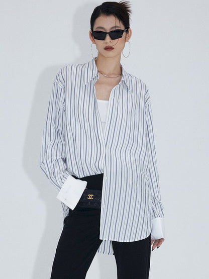 Stripes Loose Long Sleeve Shirt