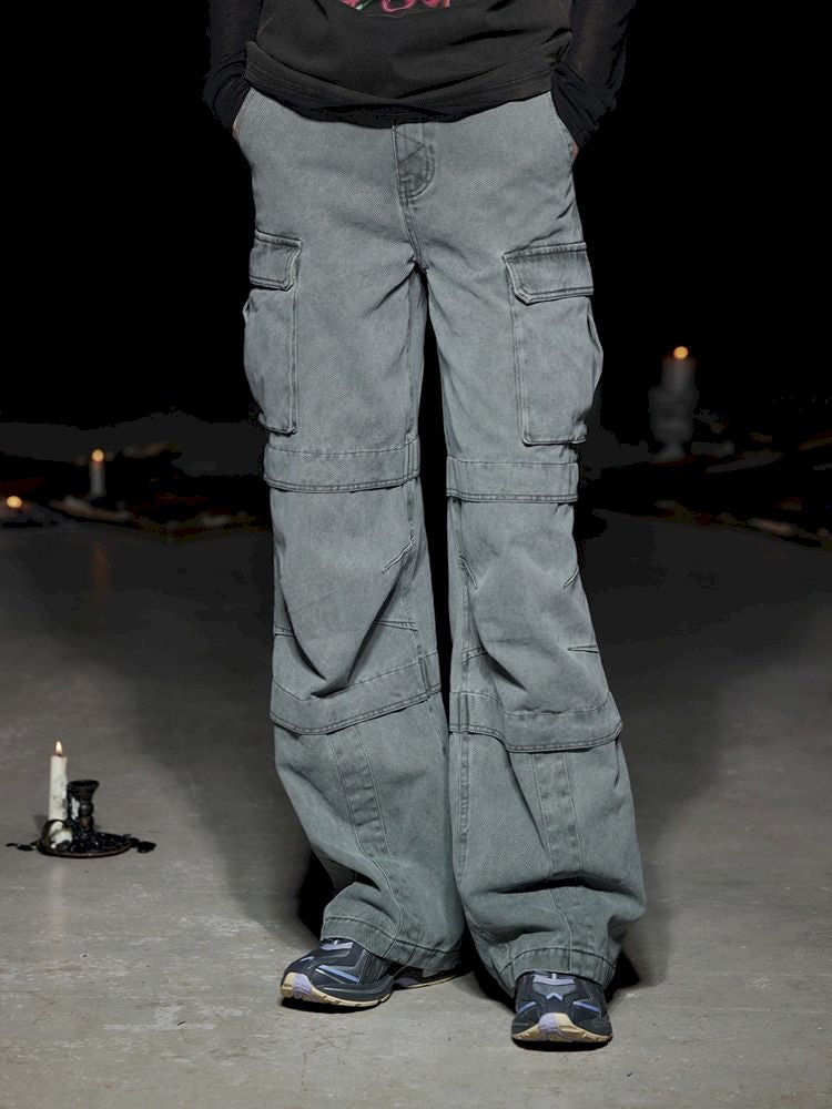 Heavy Duty Washed Straight Work Pants