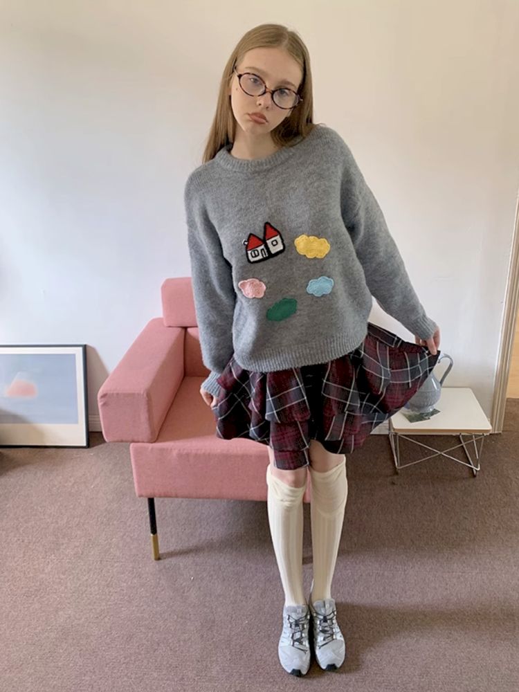 Fairy Tale Appliqued Sweater