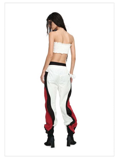 Double Waisted Colorblocked Sport Punch Pants