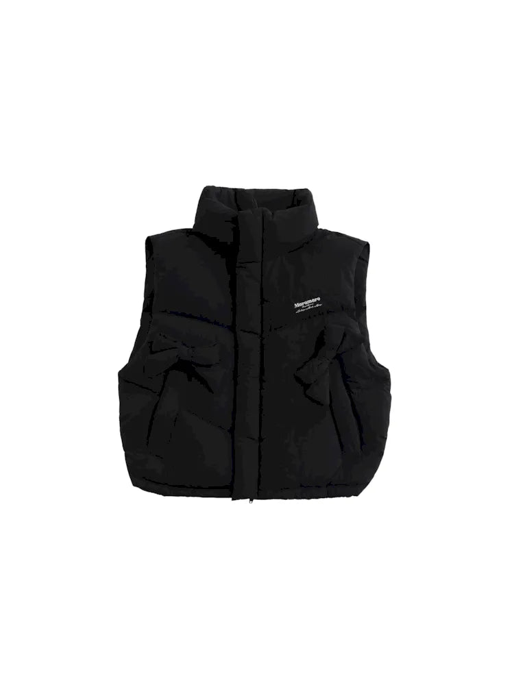 Absorbent bow short down jacket