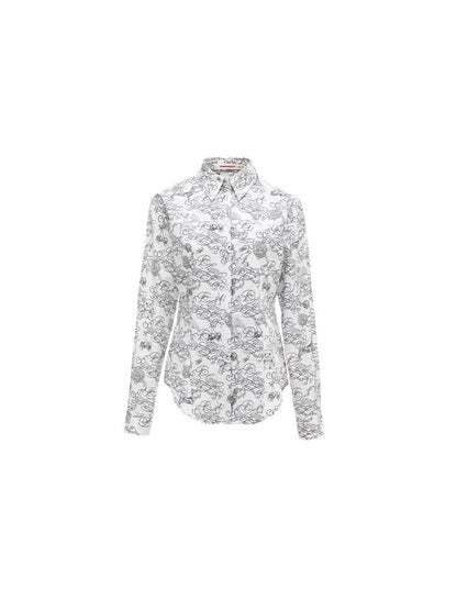 Letter Full Print Long Sleeve Shirt