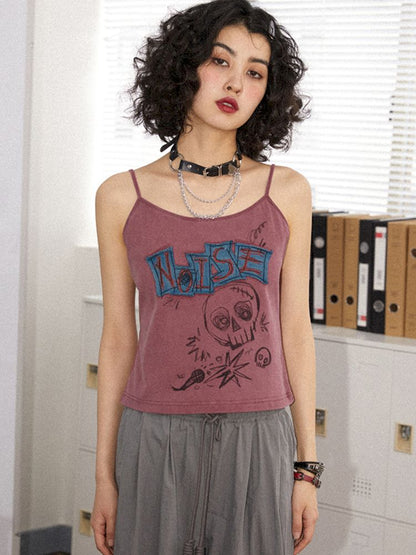 Embroidery Slimming Camisole Tank Top