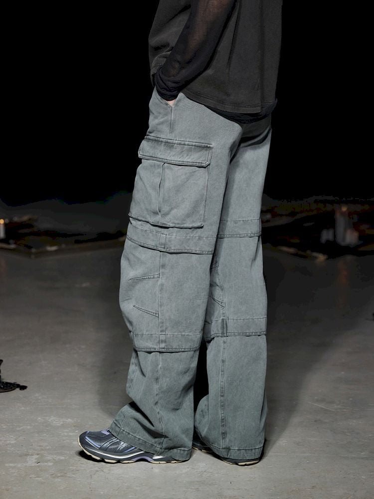 Heavy Duty Washed Straight Work Pants