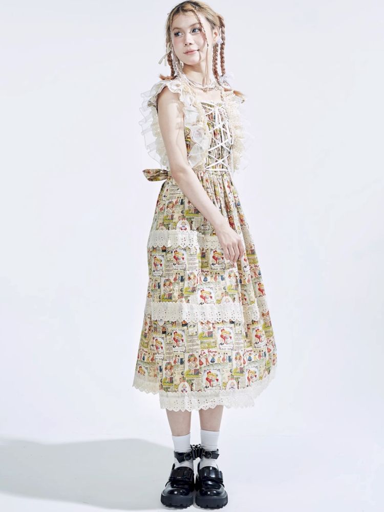 Sweet Cute Skirt Lolita Bowknot Girl Niche Dress