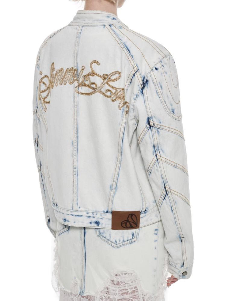 Loose Denim Biker Jacket