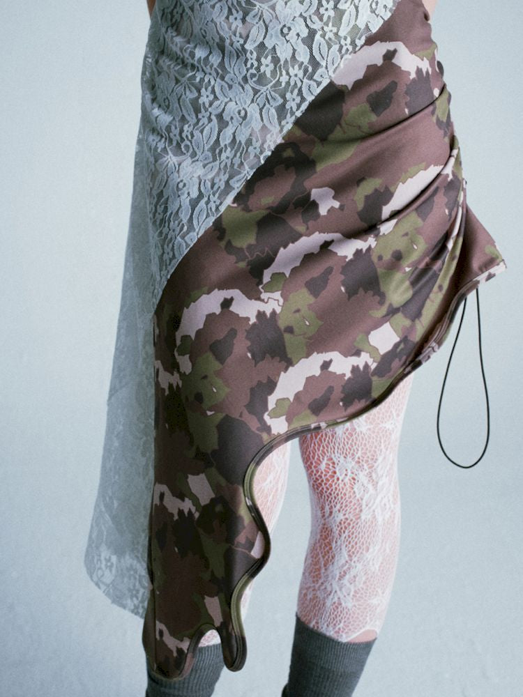 Camouflage Bear Hanging Neck Dress