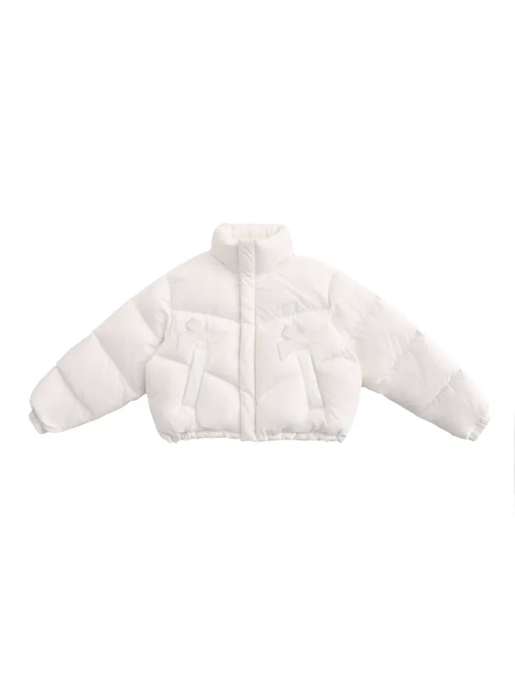 Absorbent bow short down jacket