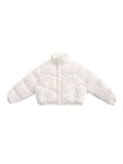 Absorbent bow short down jacket