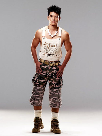 Camouflage print Detachable jeans