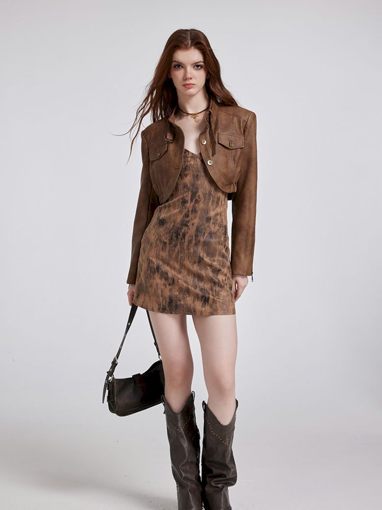 Brown Short Coat Jacket