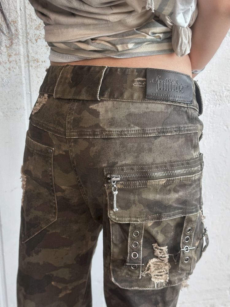 Camouflage Low Waisted Work Pants