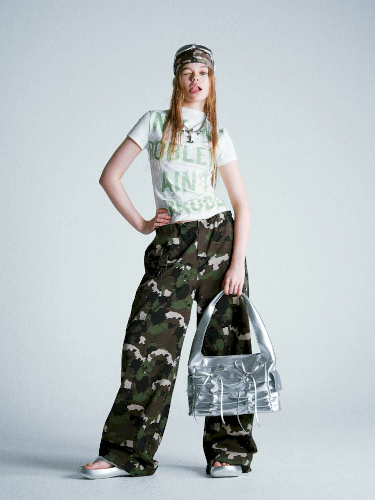 Camouflage full print work trousers