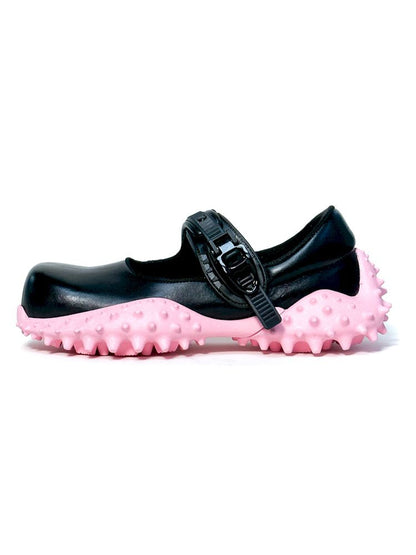 Pink Pufferfish Functional Mary Jane Shoes