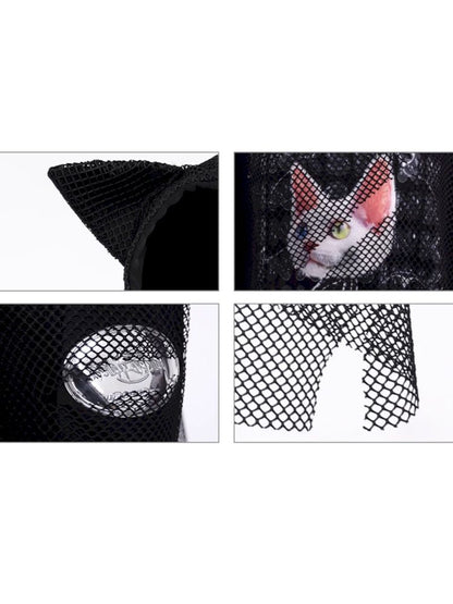 Sphinx Cat Ear Mesh Sweatshirt