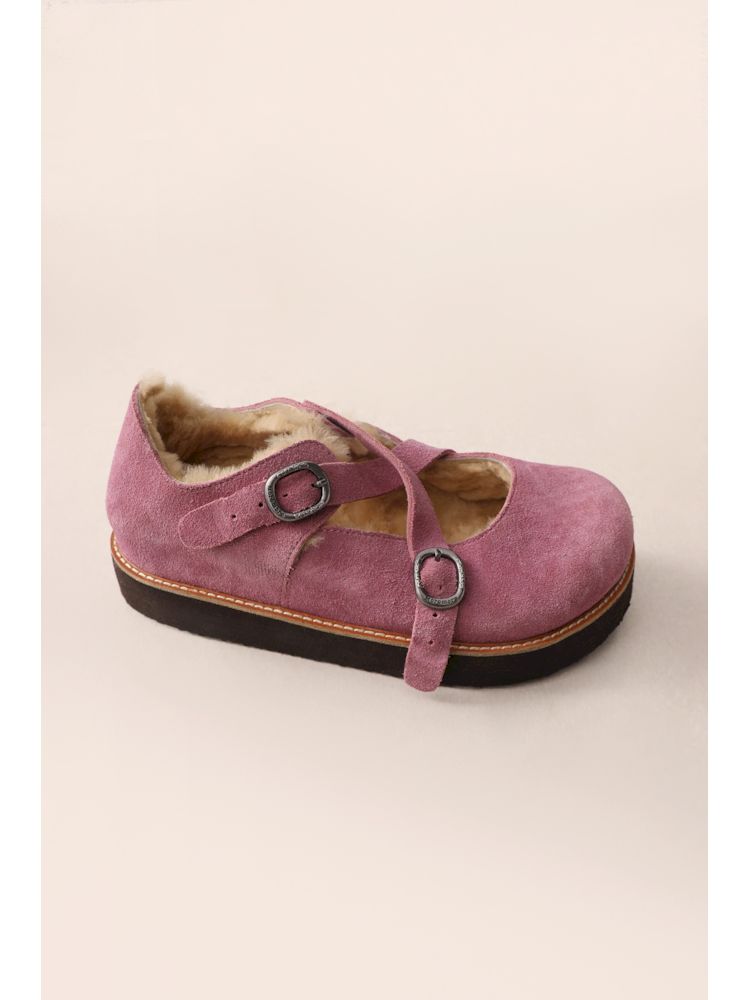 Cross Strap Suede Upper Flat Shoes