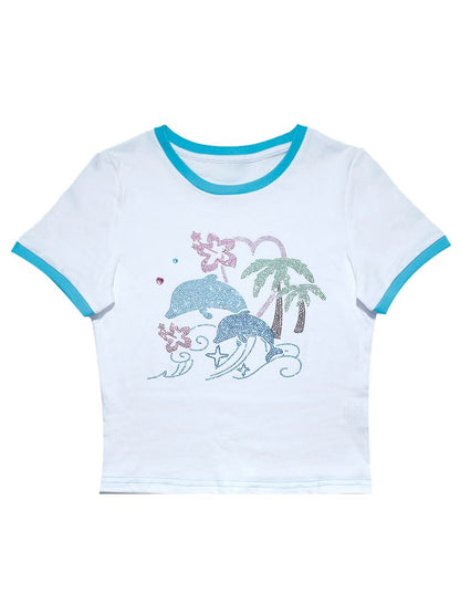 Drilling Dolphin Short Sleeve T-Shirt