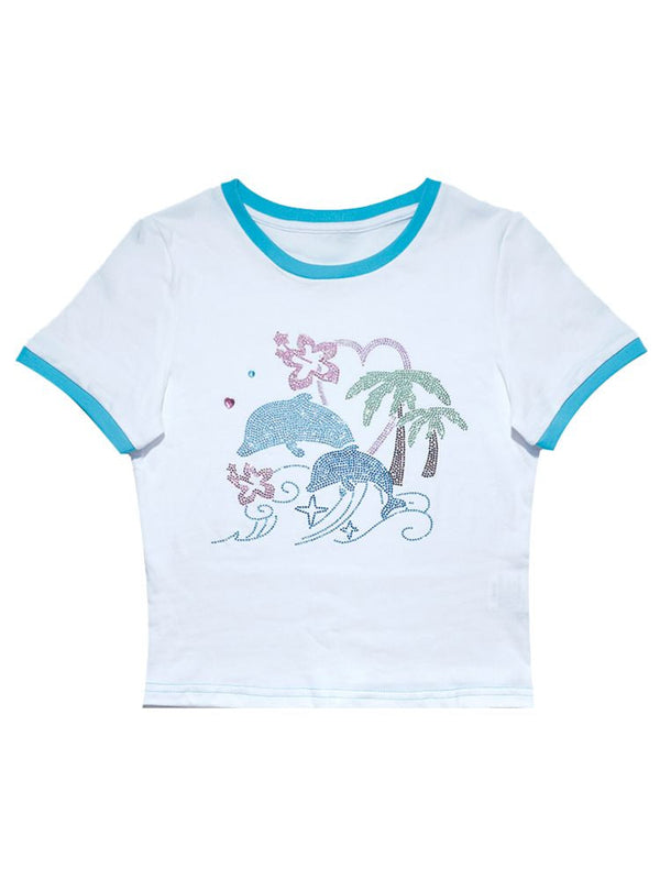 Drilling Dolphin Short Sleeve T-Shirt