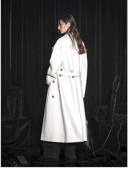 Long Buttoned Coat Jacket