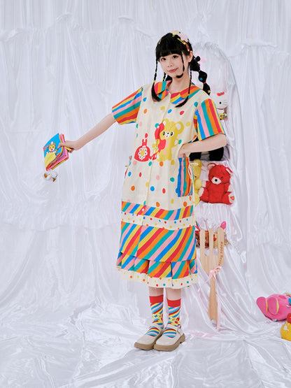 Rainbow Diary Shirt Dress