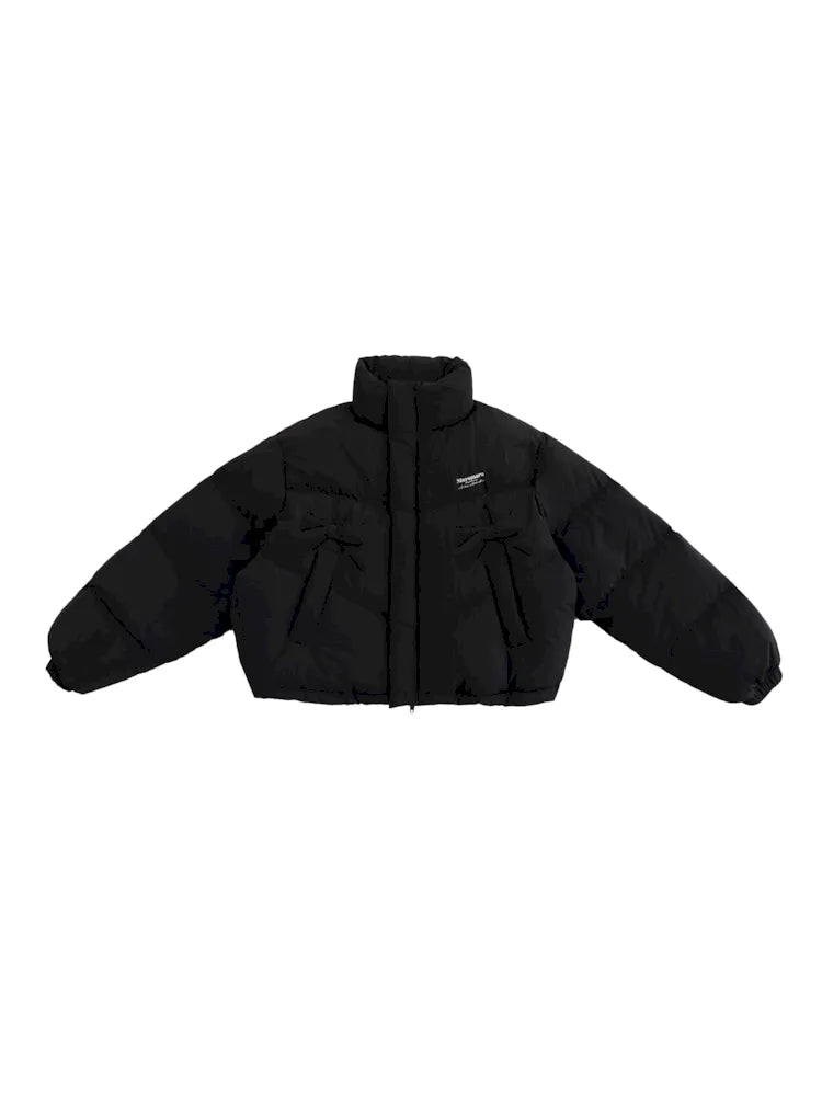 Absorbent bow short down jacket