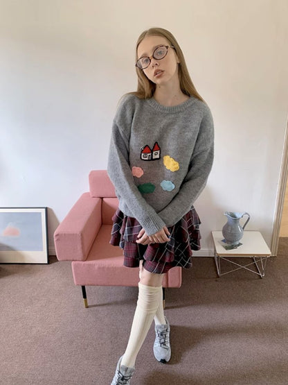 Fairy Tale Appliqued Sweater