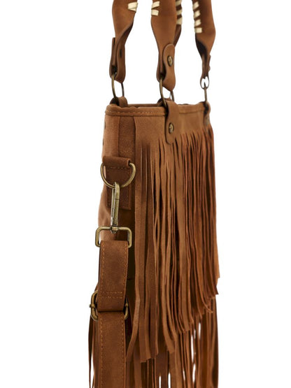 Handheld Crossbody Dual Purpose Tassel Bag