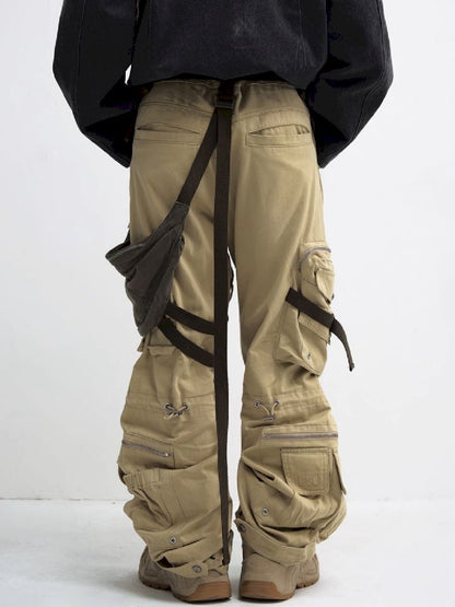 Multi Pockets Straight Work Pants