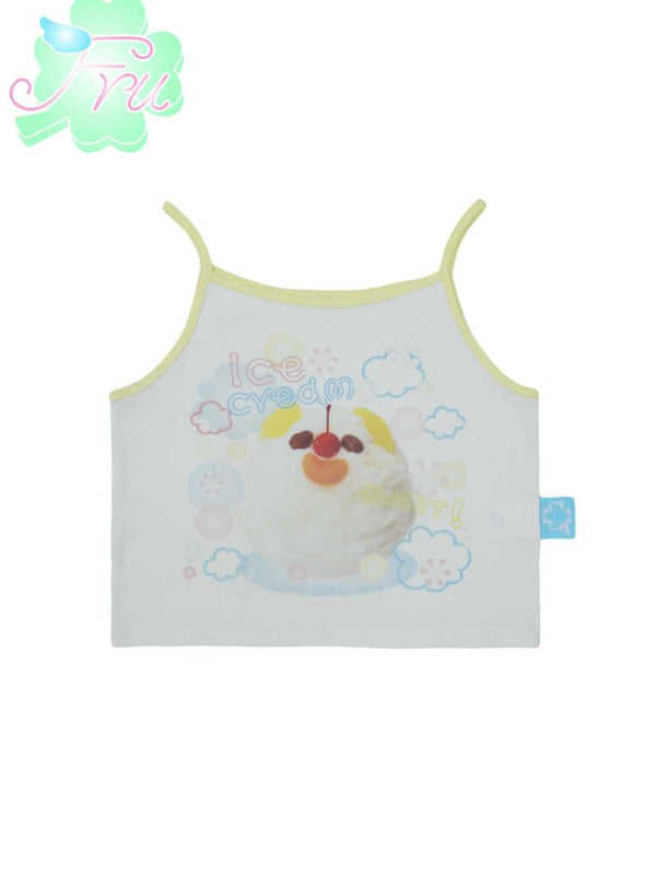 White sweet girl small vest camisole